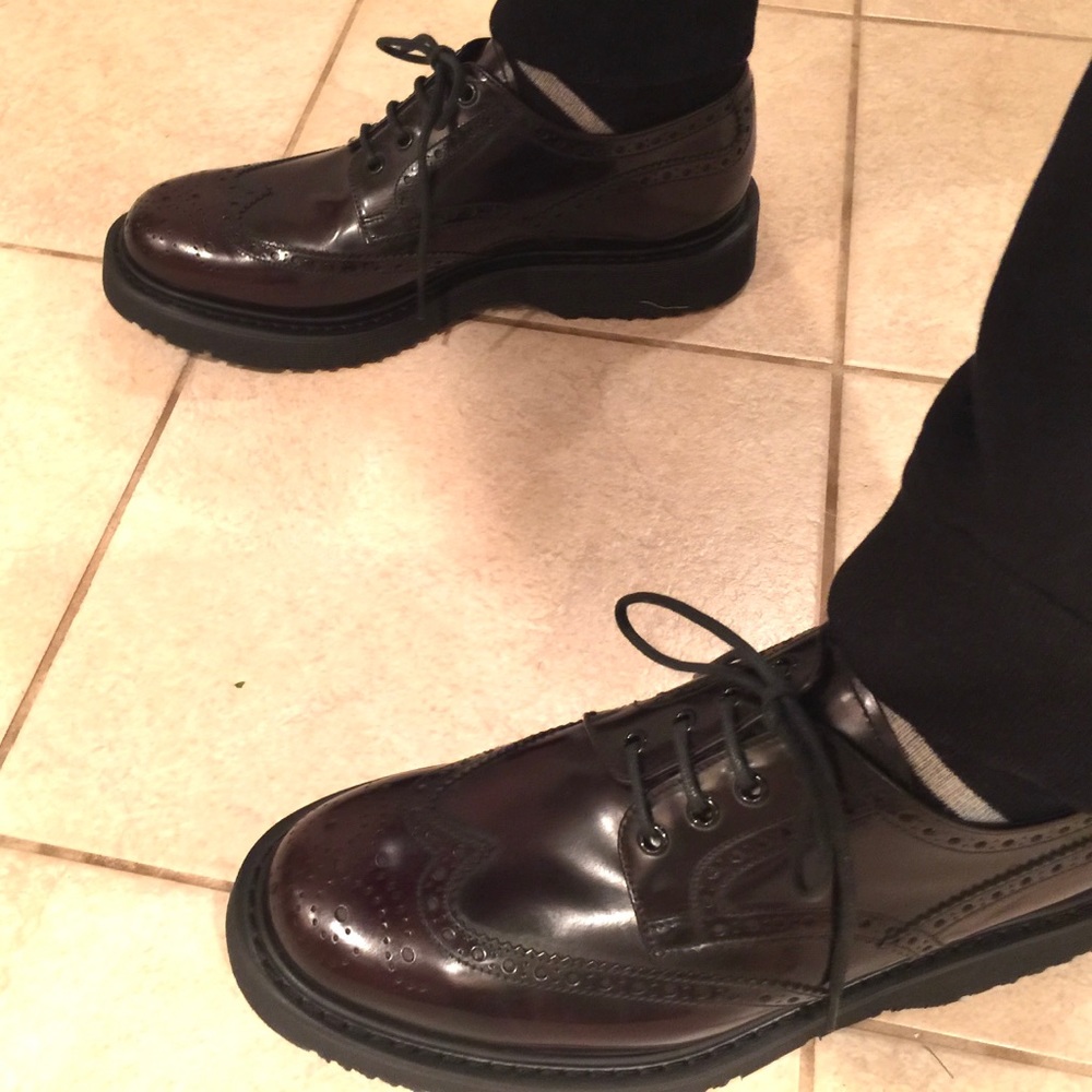 Prada brushed leather lug-sole brogues
Size 10.5 US Gently worn.